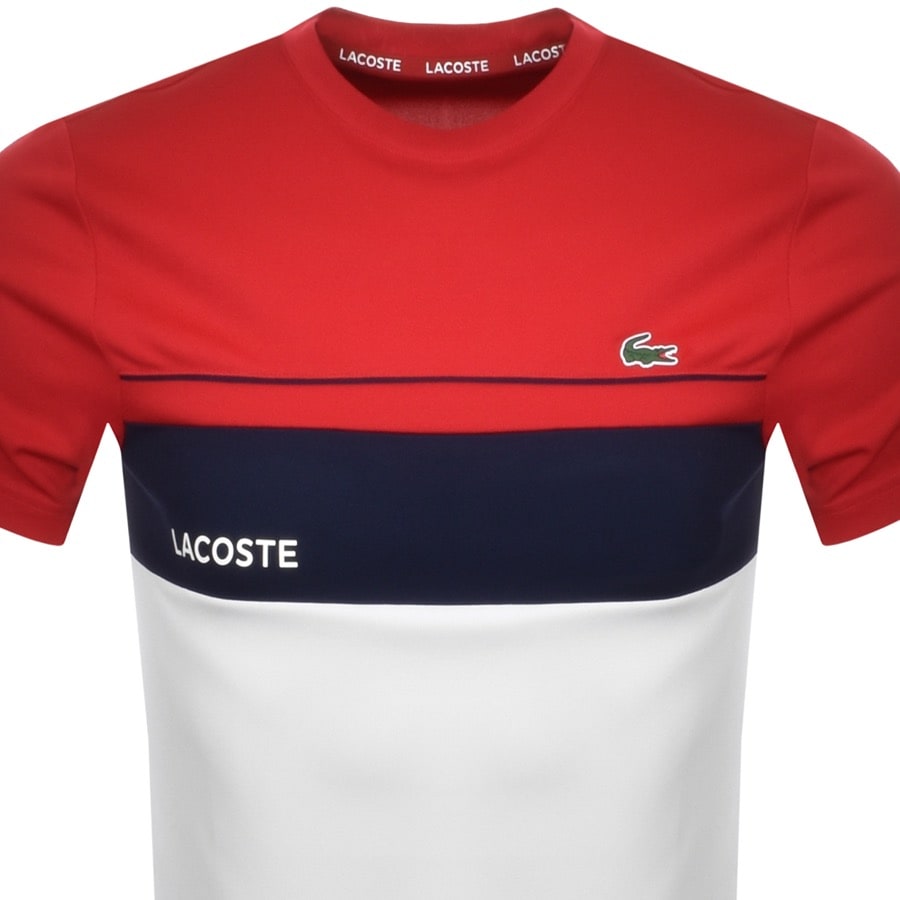 Alternative Image for ProductLacoste Sport Crew Neck Logo T Shirt Red2
